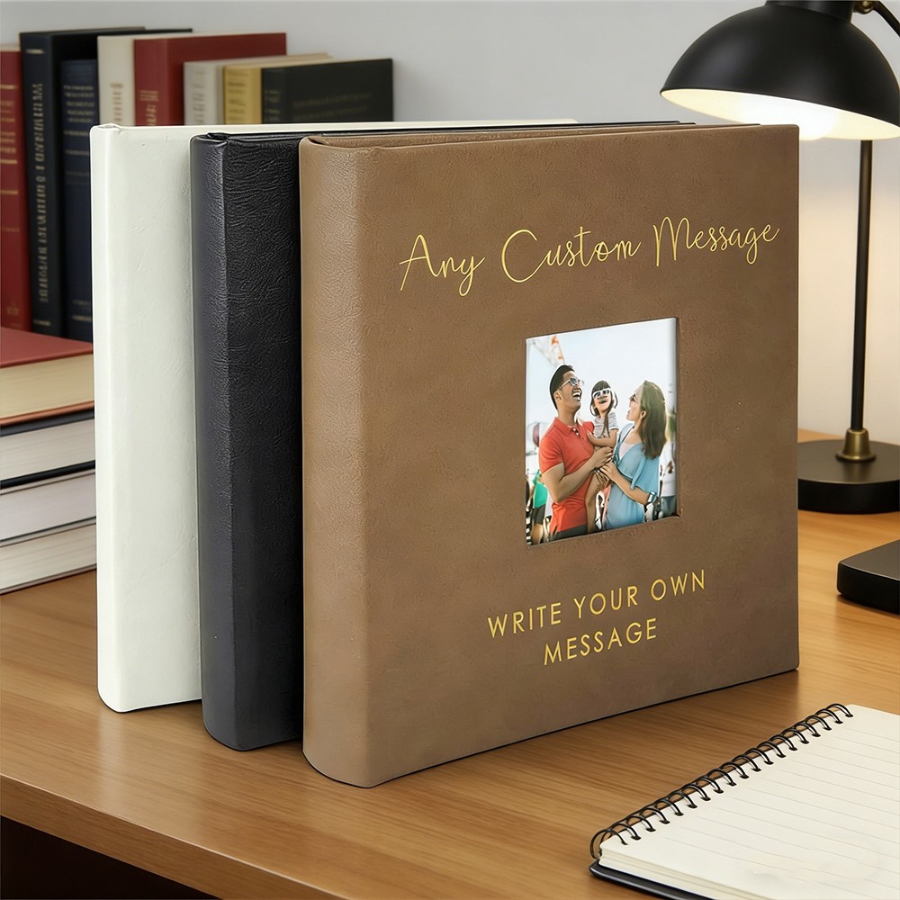 Custom Photo Album – Personalised Baby, Wedding, Family Scrapbook for Birthday, Vacation & Special Moments