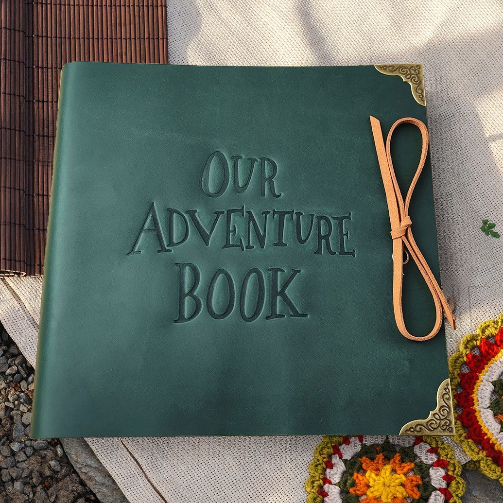 Personalised Our Adventure Book Leather Photo Album Anniversary Gifts for Him Valentine's Day Gift for Couples