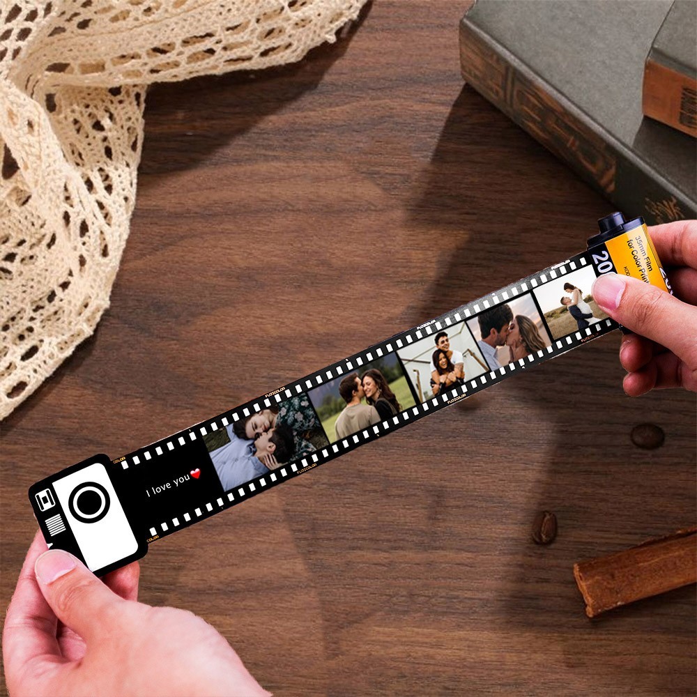 Custom Photo Film Roll Keychain Keepsake Gifts for Couple Anniversary Gift Ideas Unique Valentine's Day Gift for Her Him