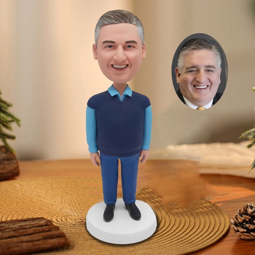 Custom Bobblehead from Photo for Men Birthday Gift for Him Gifts for Dad Grandpa