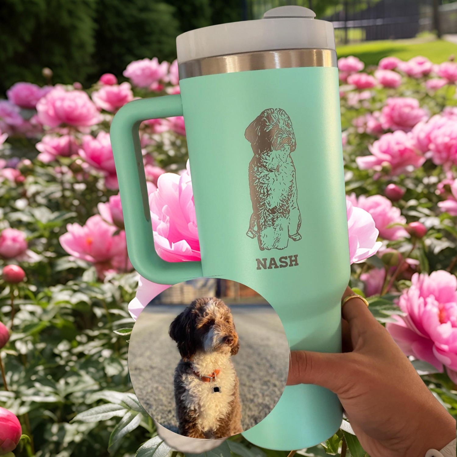 Custom Dog Tumbler from Photo Love Gifts for Dog Owners Keepsake Gifts for Pet Lover