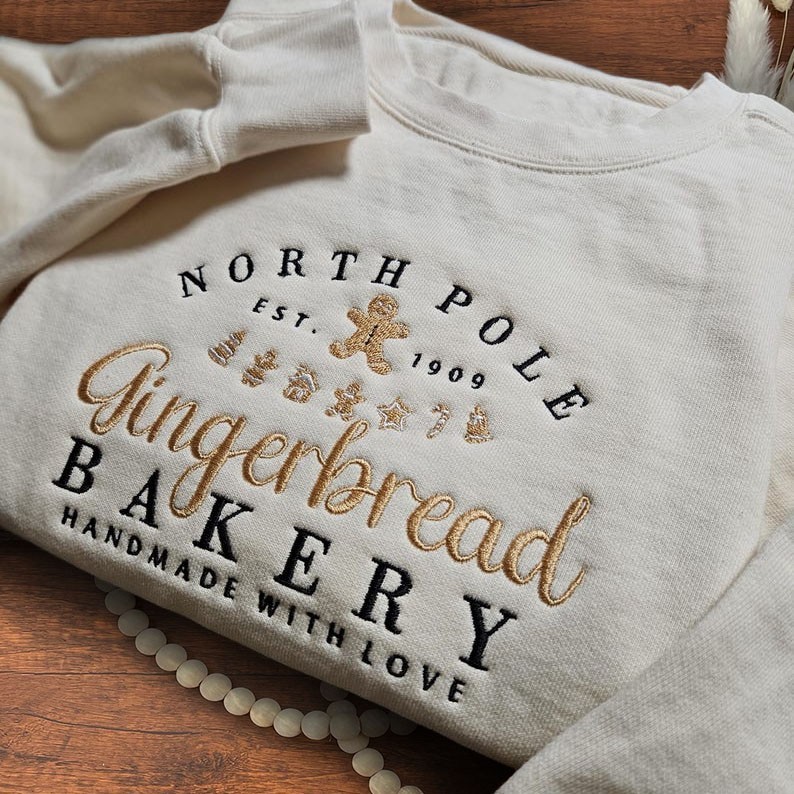 Christmas Gingerbread Bakery Crewneck Sweatshirt Hoodie Gifts for Her Unique Christmas Gift