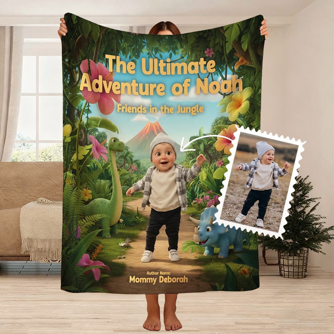 Personalised Baby Photo Blanket Kids Toddler Gift Birthday Gift for Kids Christmas Gift Ideas