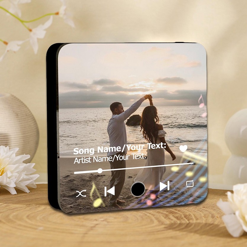 Personalised Music Photo Fridge Magnet Gifts for Couples Unique Anniversary Gift
