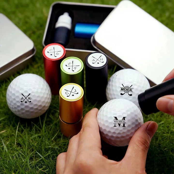 Personalised Name Golf Ball Stamp for Men Custom Golf Ball Marker Gift for Golf Players Unique Gifts for Dad Husband