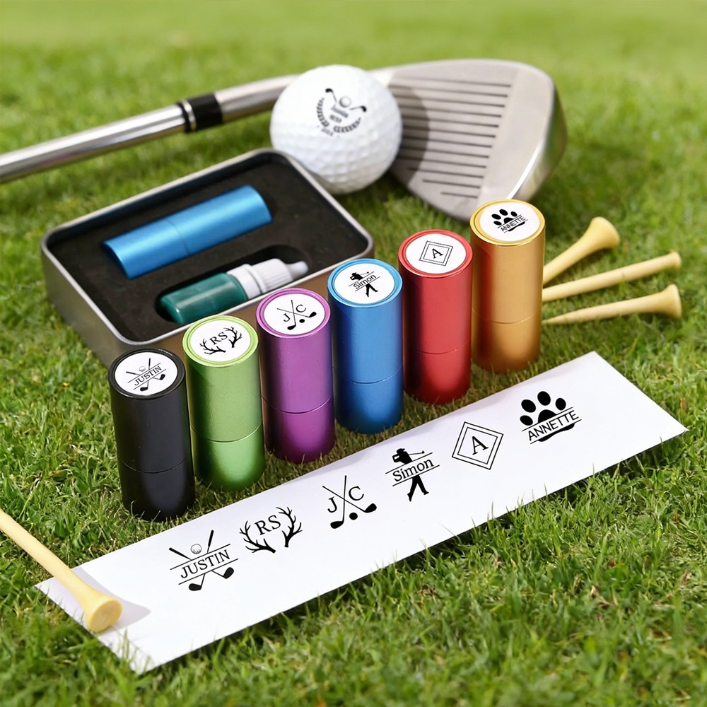 Personalised Golf Ball Stamp Golf Accessories For Men Unique Gifts for Golf Players Birthday Gift for Him
