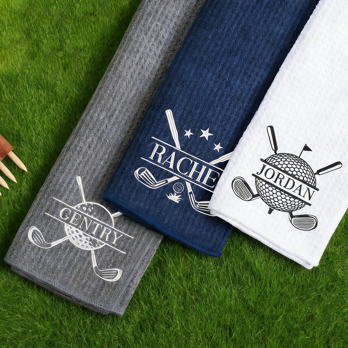 Personalised Embroidered Name Golf Towel Golf Lover Gifts Anniversary Gift for Him Birthday Gift for Dad Husband