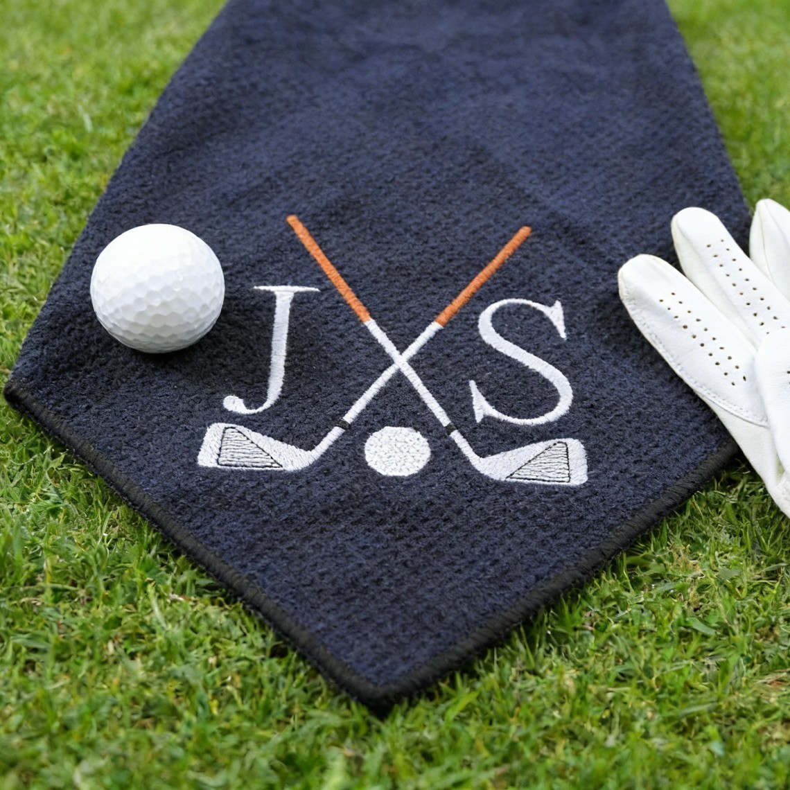 Personalised Monogrammed Golf Towel Golf Accessories For Men Unique Gifts for Golf Players