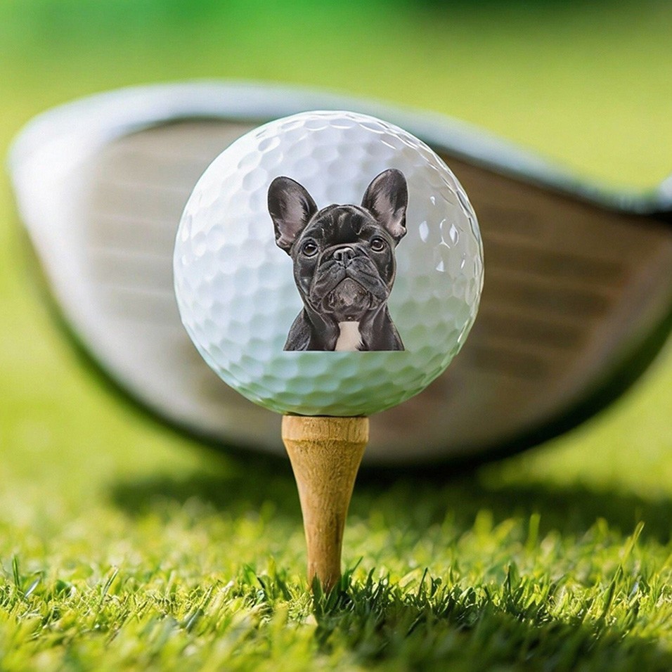 Personalised Dog Face Golf Balls Pet Lover Gift Golf Gifts for Dog Lovers Unique Golf Lover Gifts