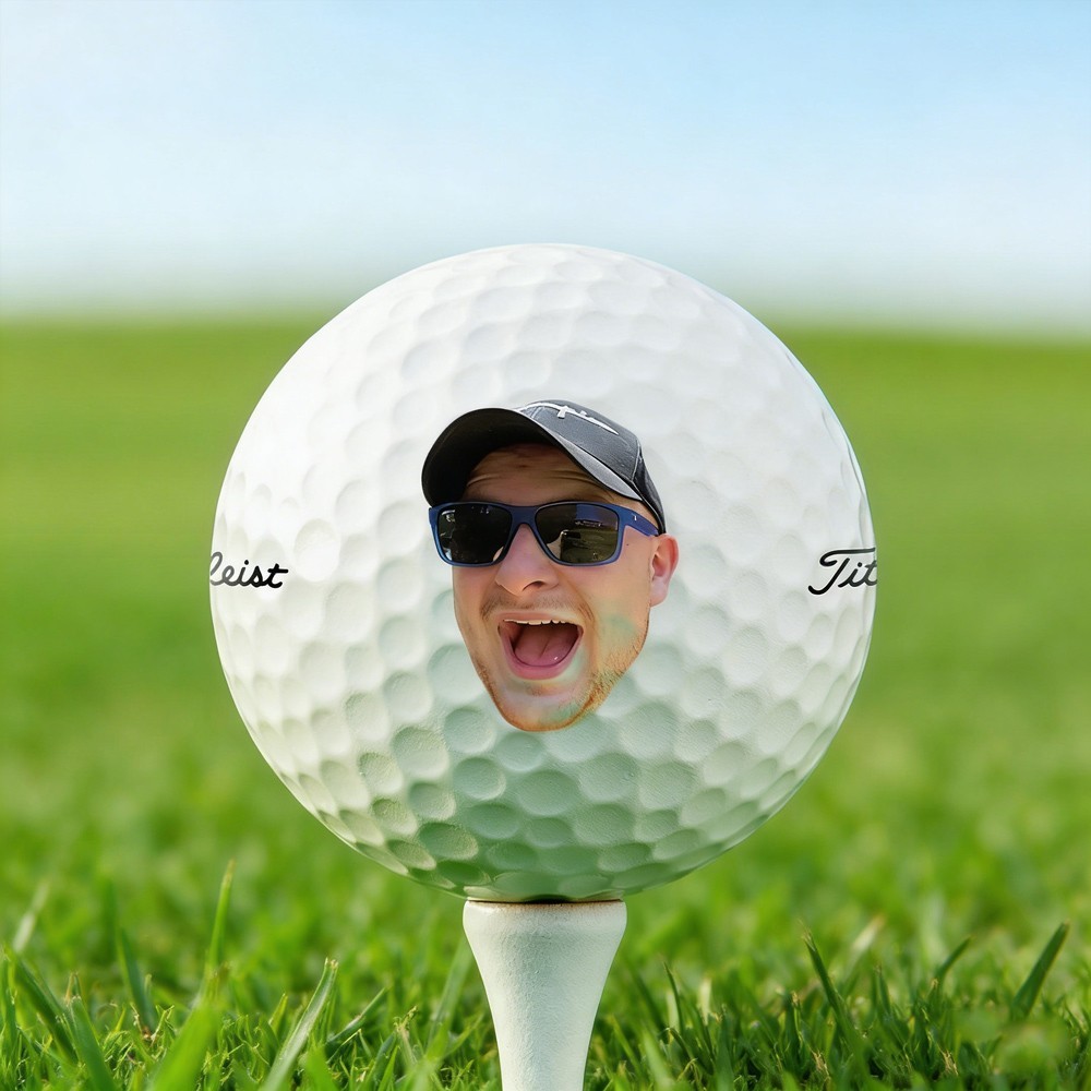 Personalised Photo Golf Balls Funny Golf Gifts for Men Keepsake Golf Lover Gifts Birthday Gift for Him