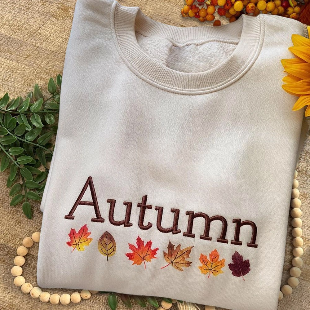 Cozy Season Embroidered Sweatshirt for Her Fall and Autumn Sweatshirt