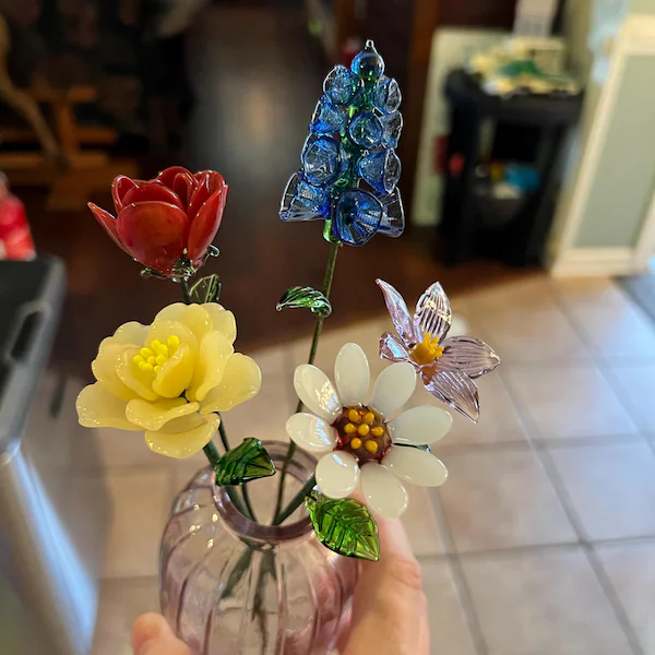 Personalised Glass Birth Month Flower Unique Gifts for Mum Grandma Mother's Day Gift Ideas