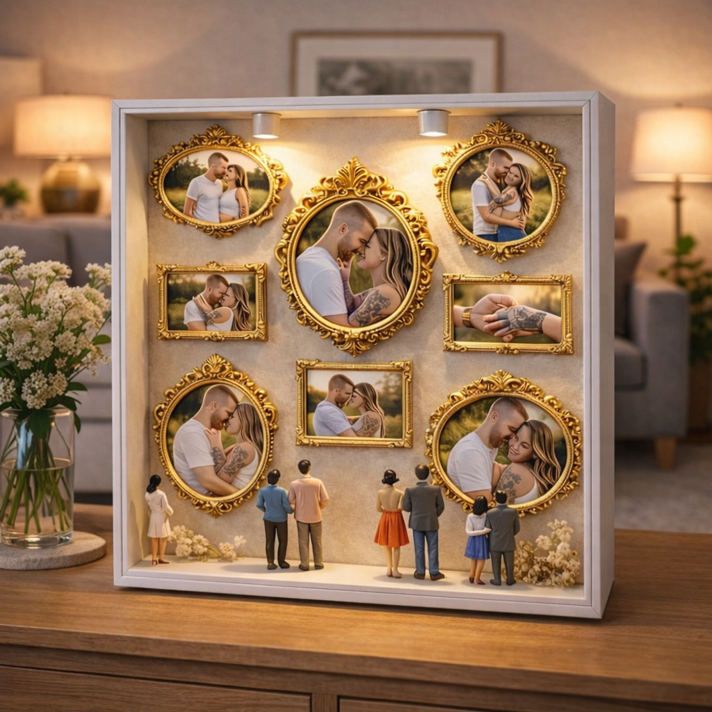 Personalised Museum of Us Photo Frame Keepsake Gifts for Couples Cute Miniature Museum Gifts Valentine's Day Gift