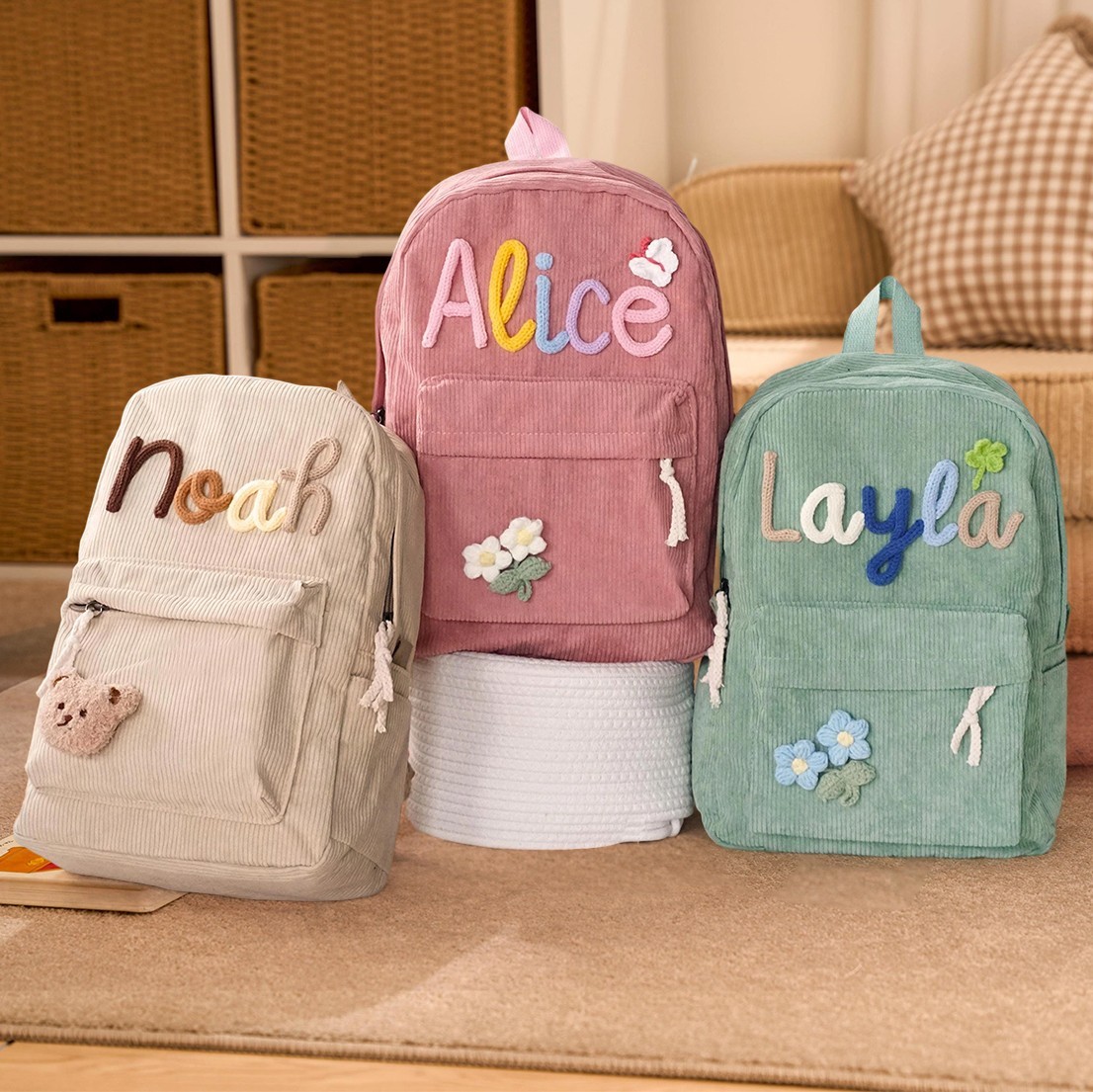 Personalised Kids Backpack with Name Custom Toddler School Bag Back to School Gift for Kids Unique Gifts for Girls Boys
