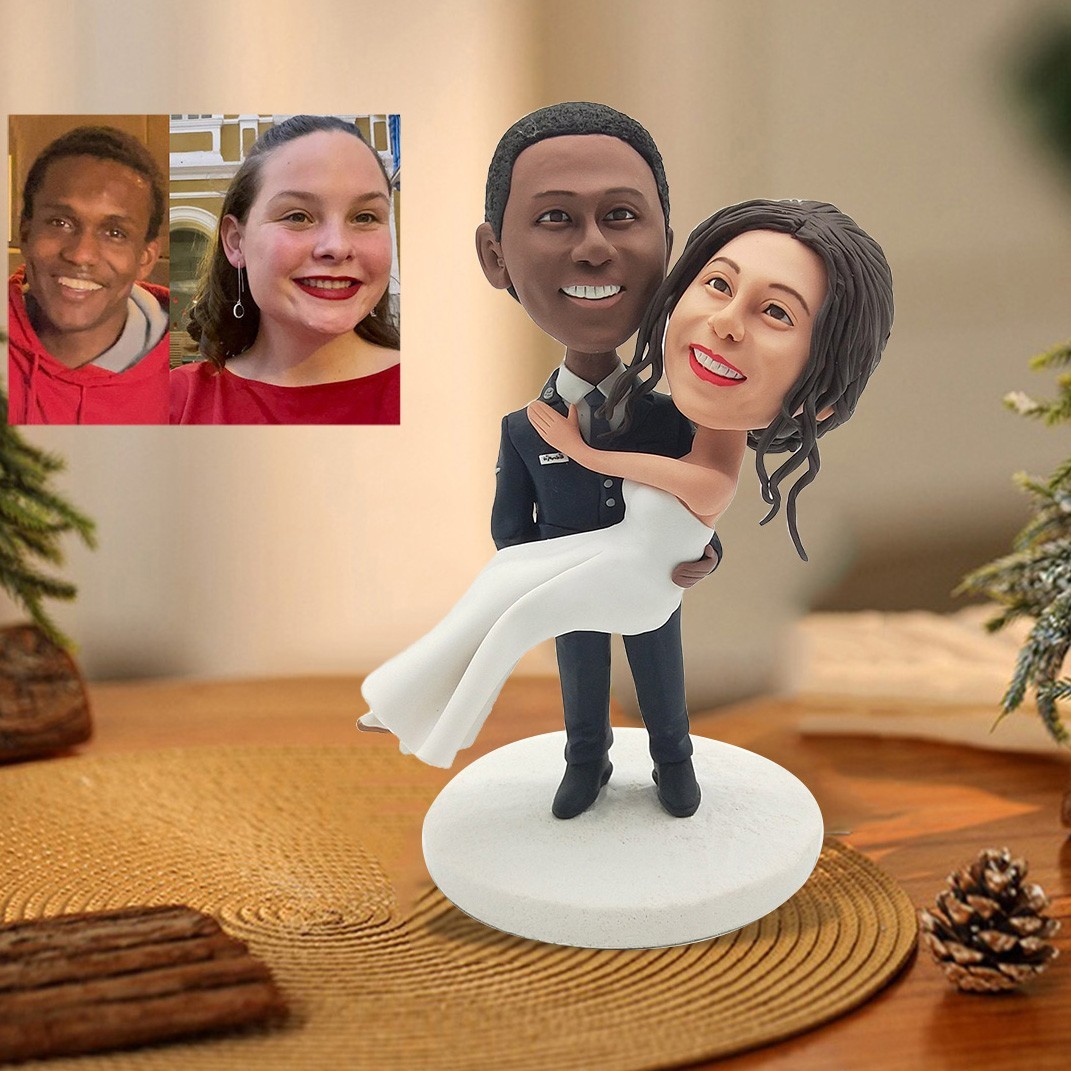 Custom Couple Bobblehead from Photo Wedding Anniversary Gifts Unique Gift for Couples Birthday Gift for Her Him