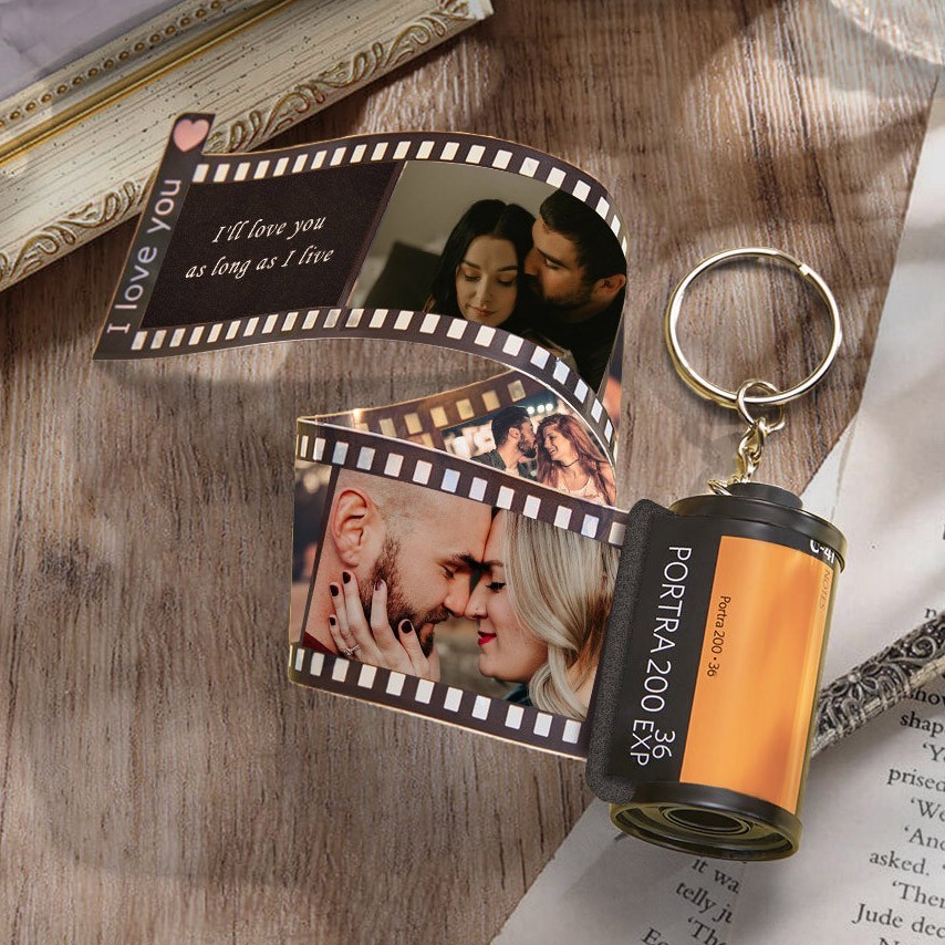 Personalised Photo Film Roll Keychain Unique Gifts for Couples  Anniversary Gift for Her Valentine's Day Gifts for Girlfriend