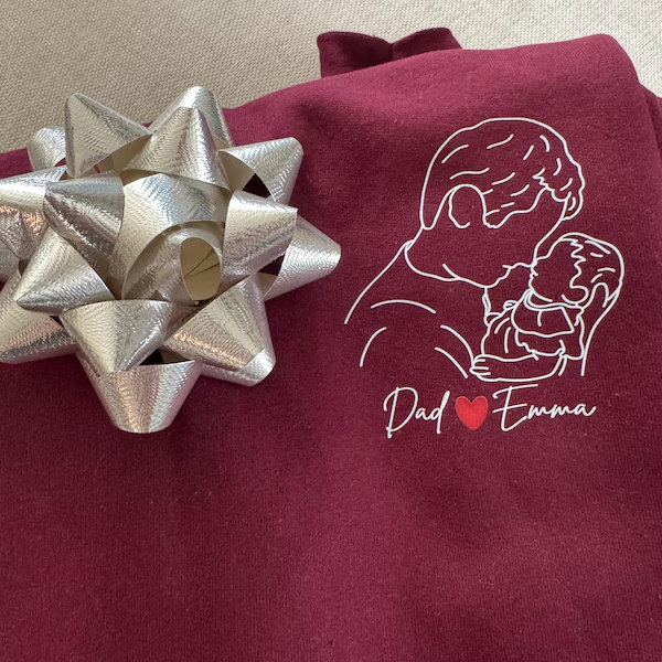 Dad Photo Portrait Sweatshirt Personalised Gifts for Dad Father's Day Gift Ideas