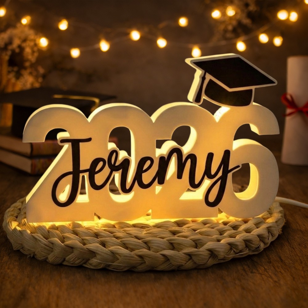 Personalised Graduation Light Box Custom Name LED Night Light Gift