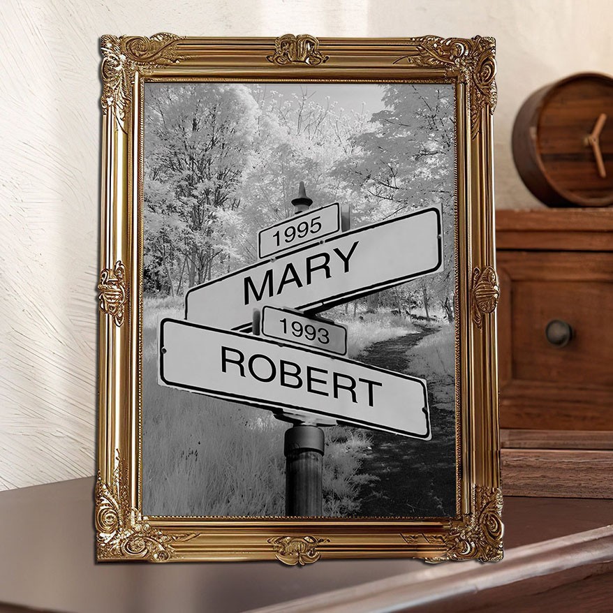 Custom Family Date of Birth Vintage Street Sign with Multi-Names Family Gift Keepsake Gifts for Mum Dad 