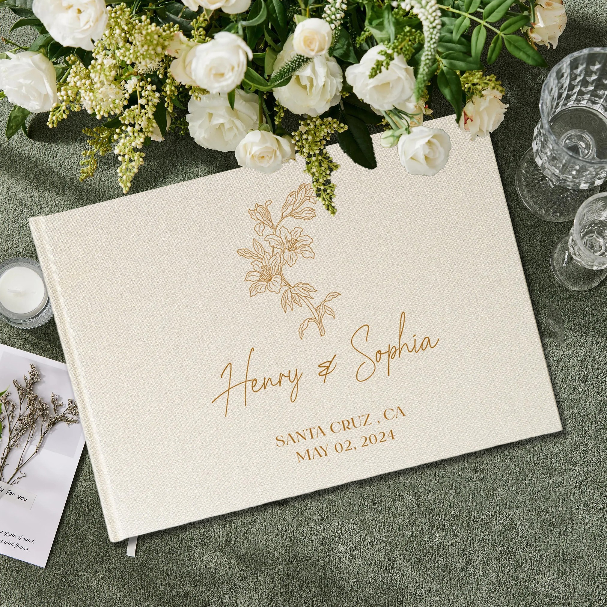 Personalised Wedding Guest Book Anniversary Memory Photo Album Wedding Keepsake Gifts Engagement Gift