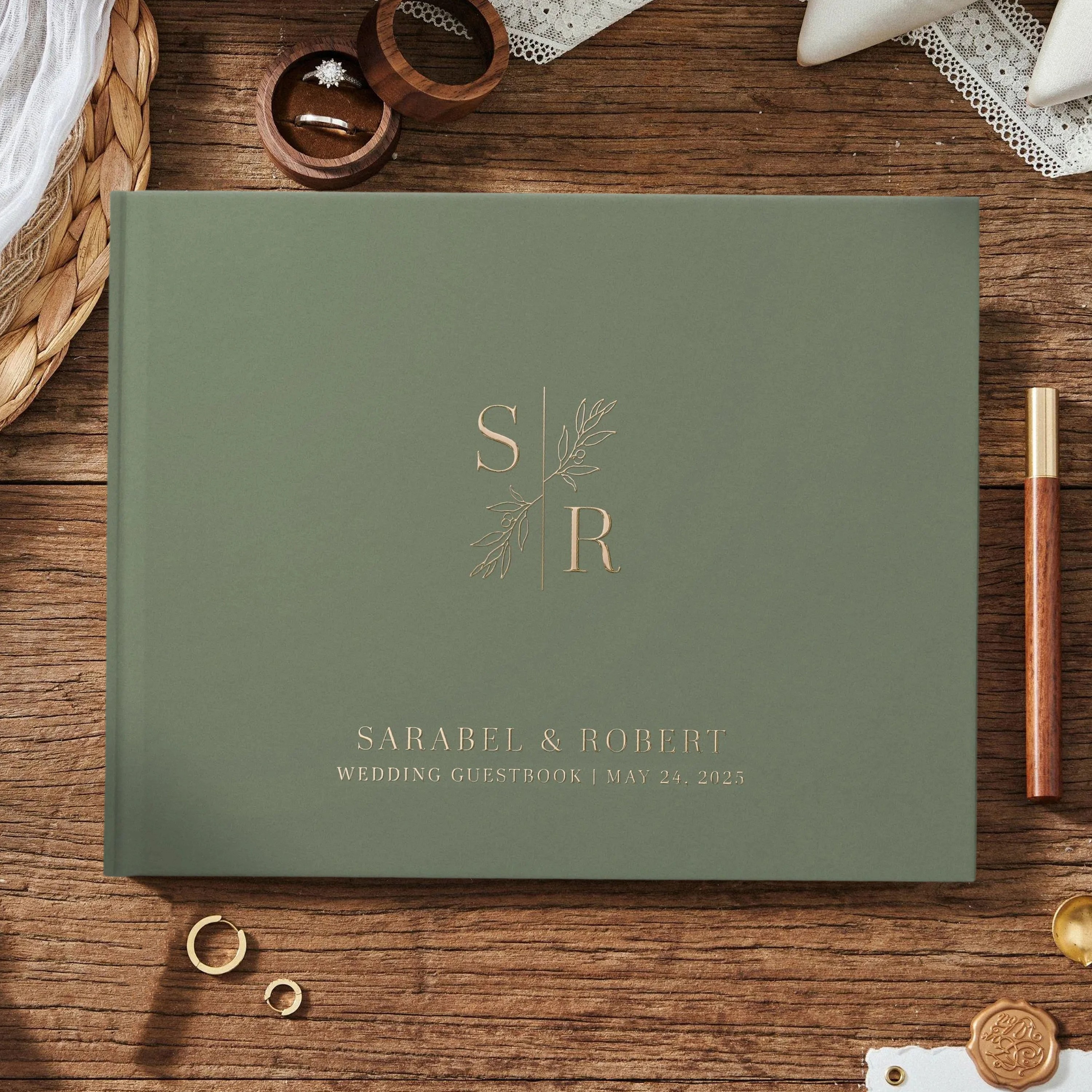 Wedding Guest Book Custom Engagement Signing Book Anniversary Photo Album Wedding Gift Ideas