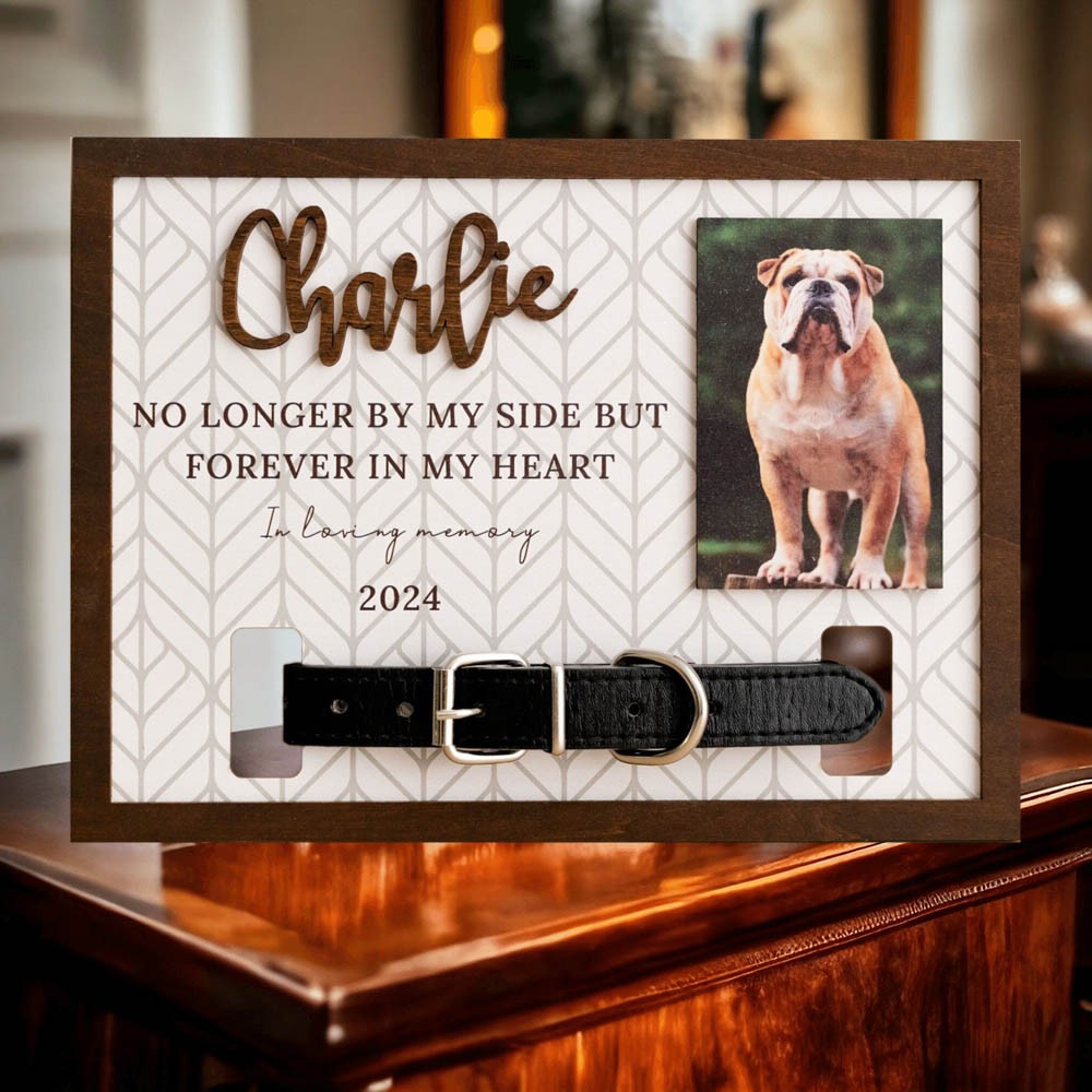 Custom Memorial Pet Collar Frame Sign Keepsake Gift for Pet Lovers Pet Sympathy Gift Ideas