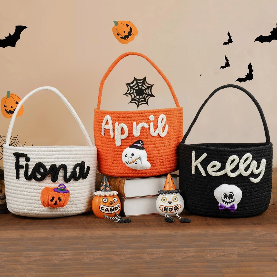 Personalised Trick or Treat Bag with Name Halloween Candy Bag for Kids Unique Halloween Gifts