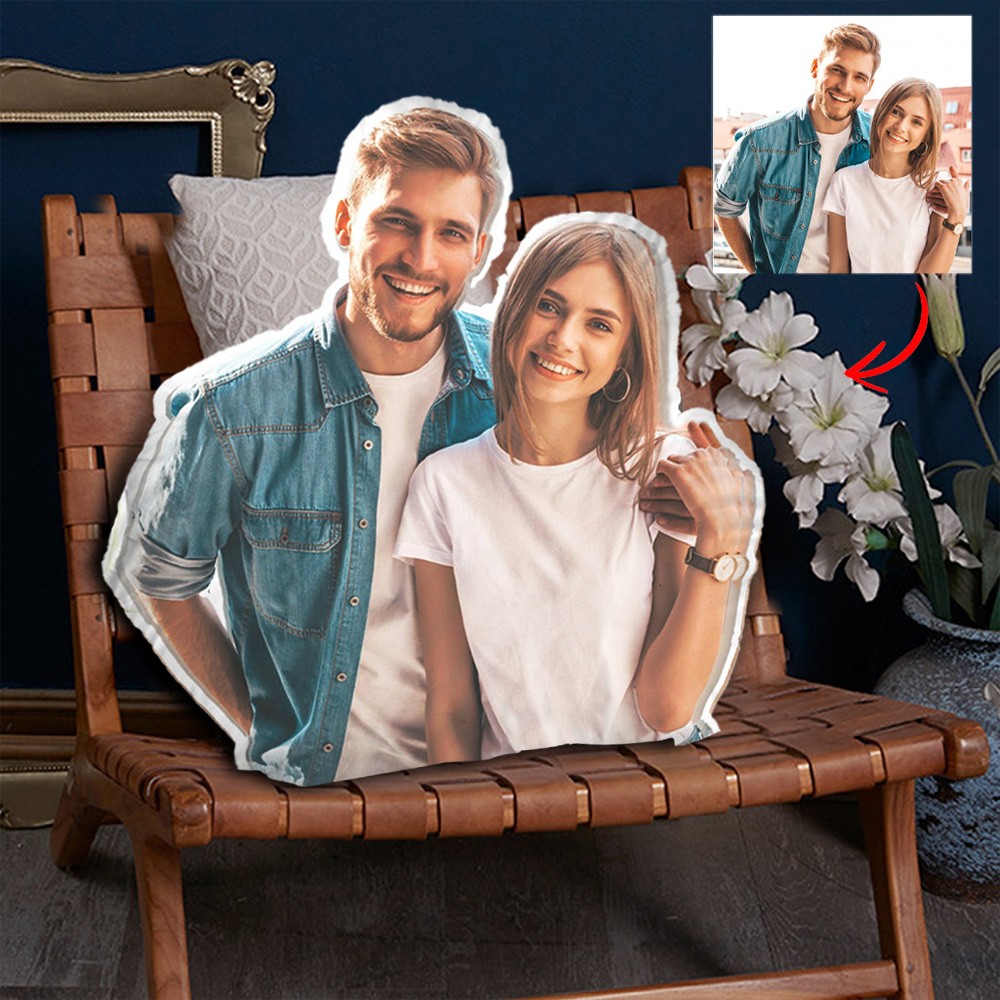 Personalised Humanoid Cushion Photo Pillow Gift for Couples Anniversary Gift Valentine's Day Gift