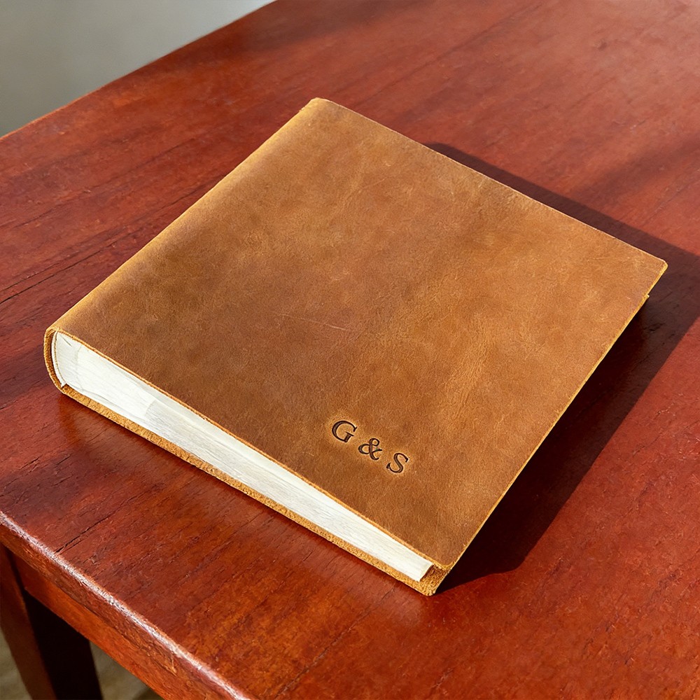 Personalised Faux Leather Photo Album with Pockets – Holds 100, 200 or 300 Photos