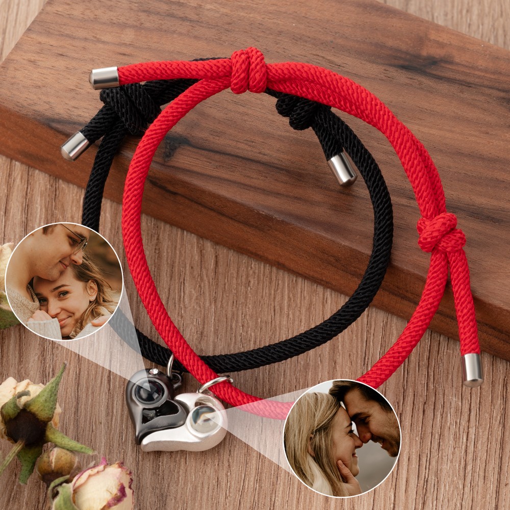 Personalised Couple Magnetic Projection Bracelet Gift For Couple Birthday Gift Ideas