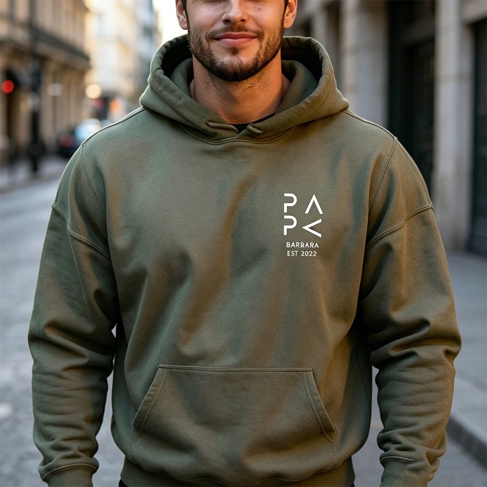 Personalised Dad Sweatshirt with Name & Year – Father's Hoodie Gift, Expecting Dad Announcement