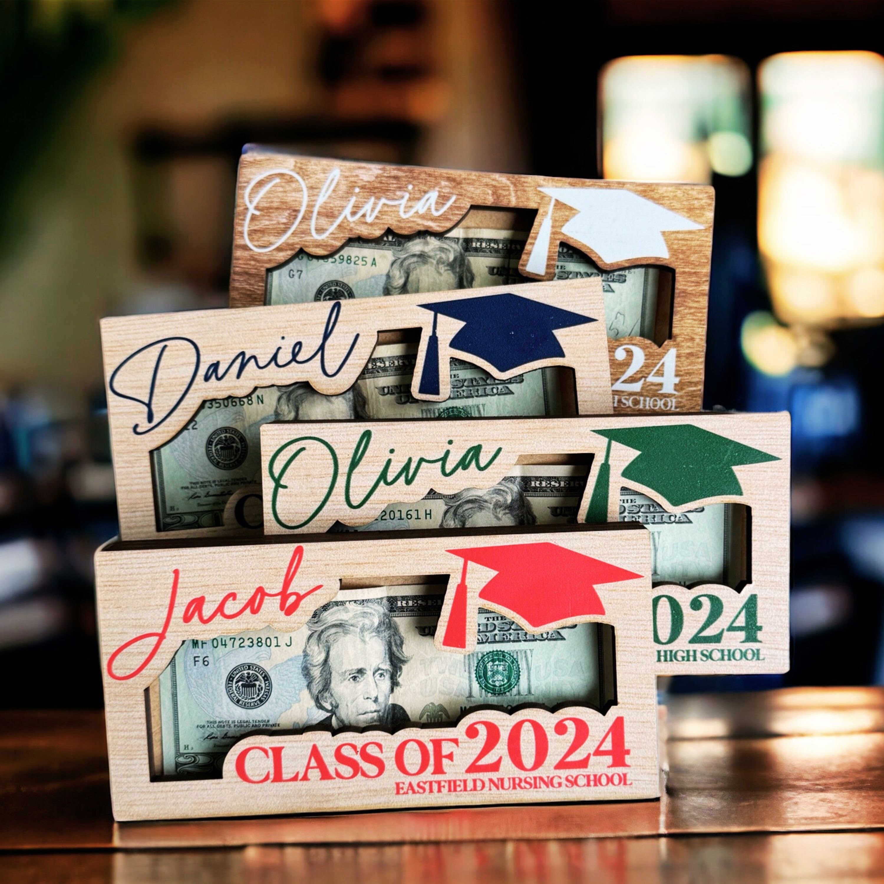 Personalised Graduation Money Holder with Name Graduation Keepsake Gift