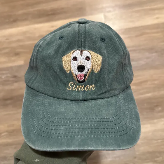 Custom Embroidered Pet Portrait Hat Personalised Dog & Cat Baseball Cap Gift for Dog Owners Pet Lover Gift Christmas Gift