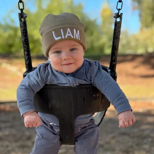 Personalised Embroidered Name Baby Adult Newborn Beanie Hat Unisex Toddler Hat Baby Shower Gift Christmas Gifts for Kids