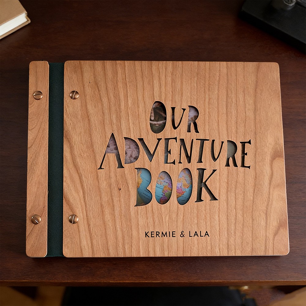 Adventure Book Scrapbook – Personalised Couples Gift for Valentine’s Day, Anniversary & Travel Memories
