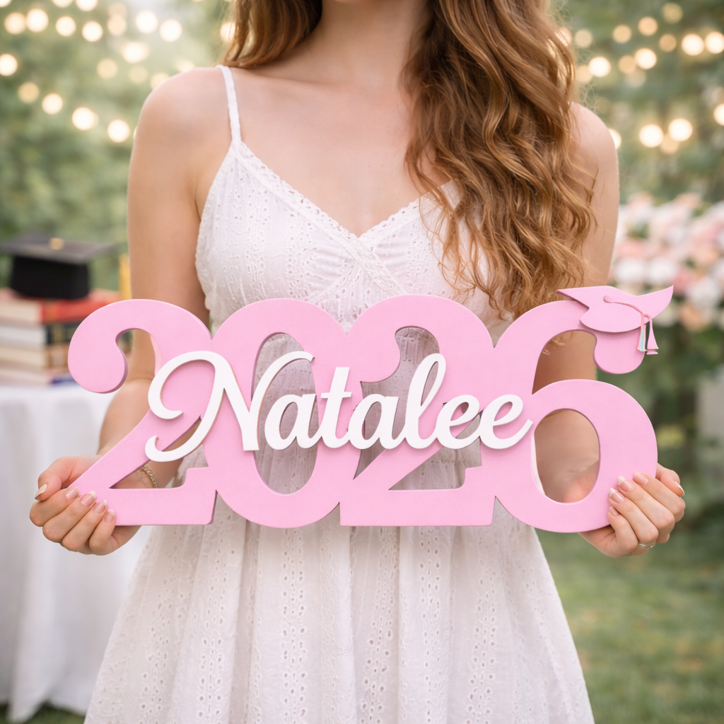Custom Graduation Name Sign Her/Him Grad Party Decorations