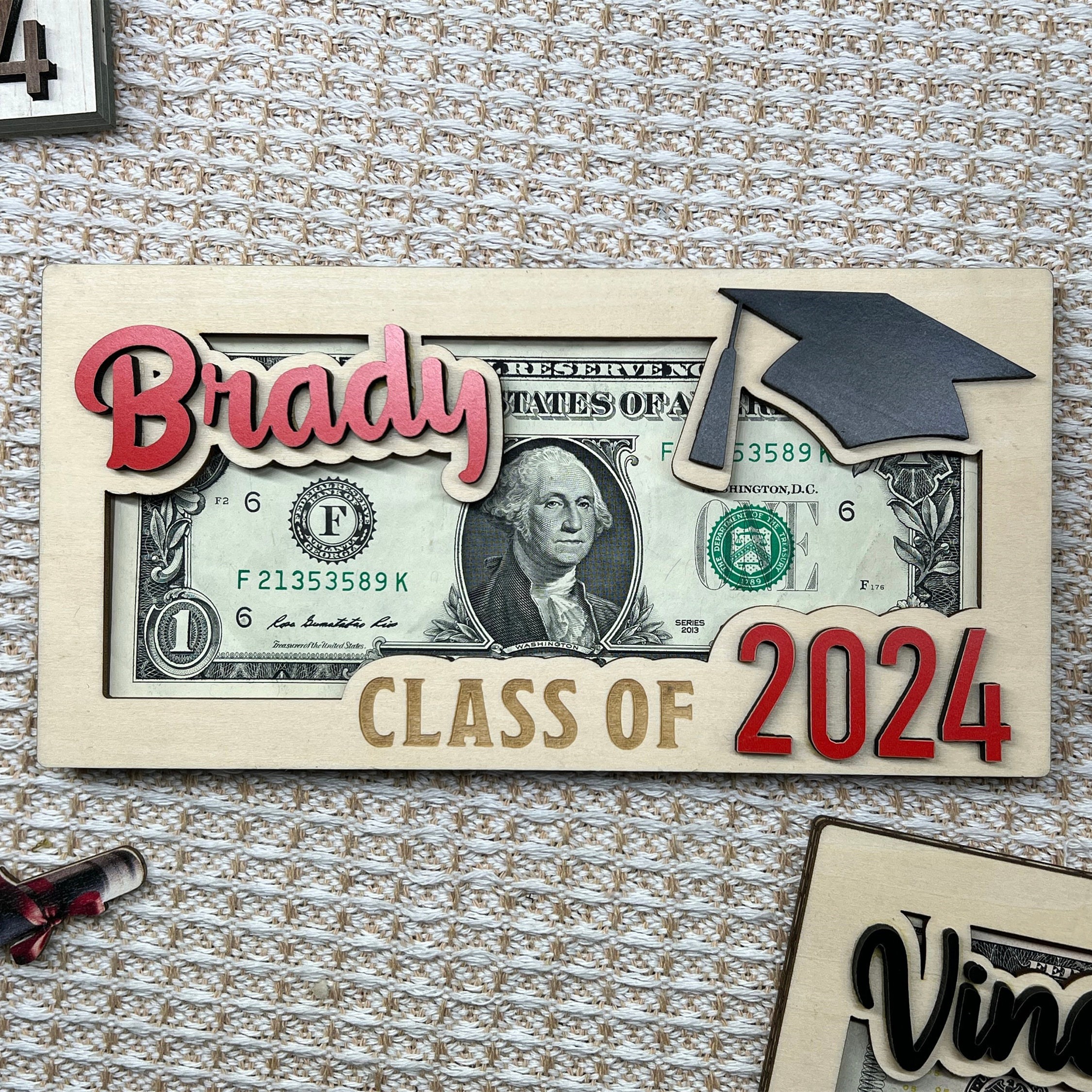 Personalised Graduation Money Holder with Name Graduation Keepsake Gift