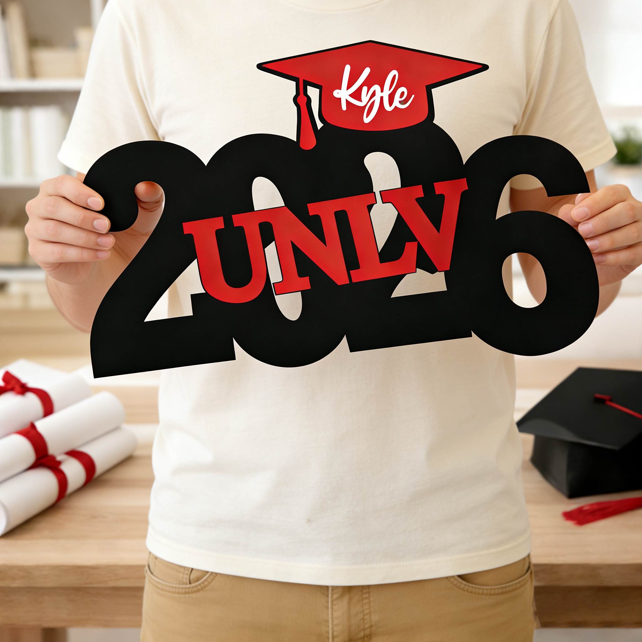 Custom Graduation Name Sign Her/Him Grad Party Decorations