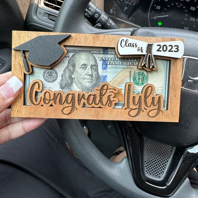 Personalised Graduation Money Holder with Name Graduation Keepsake Gift