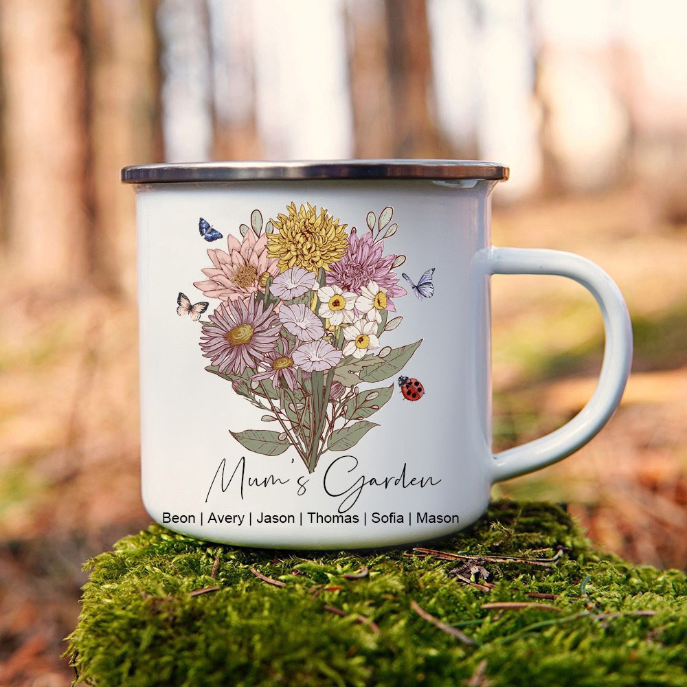 Custom Mum's Garden Birth Flower Bouquet Mug Family Gift Ideas For Mum Grandma Mother's Day Gifts