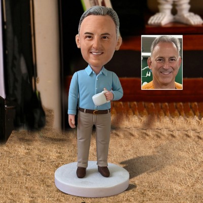 Custom Bobblehead from Photo for Men Birthday Gifts for Him Keepsake Gift for Dad Grandpa