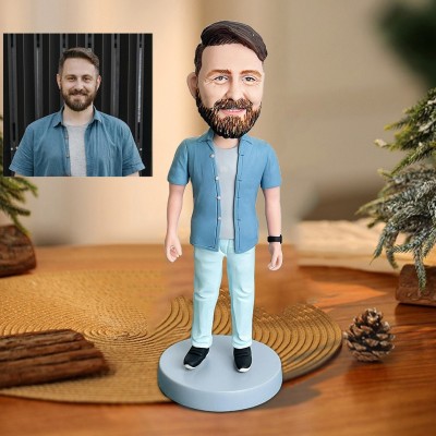 Custom Bobblehead from Photo for Men Unique Gifts for Dad Birthday Gift Anniversary Gift for Husband