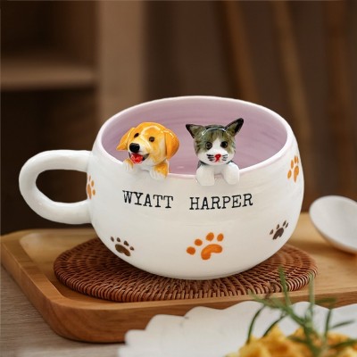 Custom Pet Figure Mug Keepsake Gifts for Pet Lovers Unique Gifts for Dog Owners 