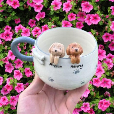 Custom Pet Figure Mug Keepsake Gifts for Pet Lovers Unique Gifts for Dog Owners 