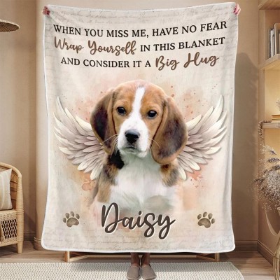 Custom Pet Photo Blanket Dog Memorial Blanket Dog Loss Gift Pet Sympathy Gift Christmas Keepsake Gifts