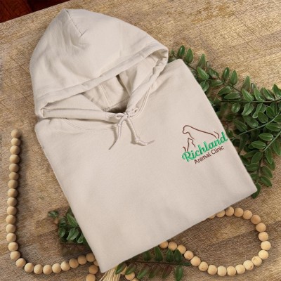 Custom Dog Sweatshirt Embroidered Dog Logo Hoodie Unique Gifts for Pet Lovers Christmas Gift