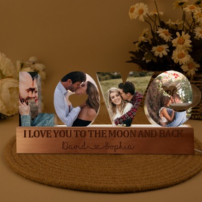 Couple Photo Collage Night Light Custom Couples Gifts Wedding Anniversary Gift for Her Valentine's Day Gift for Couples