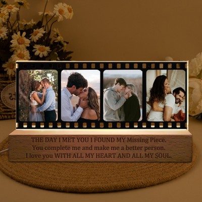 Custom Couple Photo Collage Night Light Couples Gift Wedding Anniversary Gifts for Wife Valentine's Day Gift for Couples