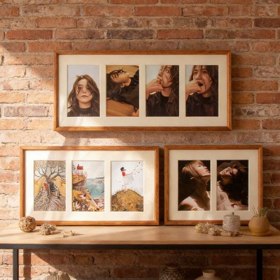 Personalised Wood Photo Frame for Couples Wedding Anniversary Gifts Valentine's Day Gift for Her Him