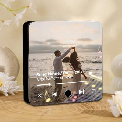Personalised Music Photo Fridge Magnet Gifts for Couples Unique Anniversary Gift